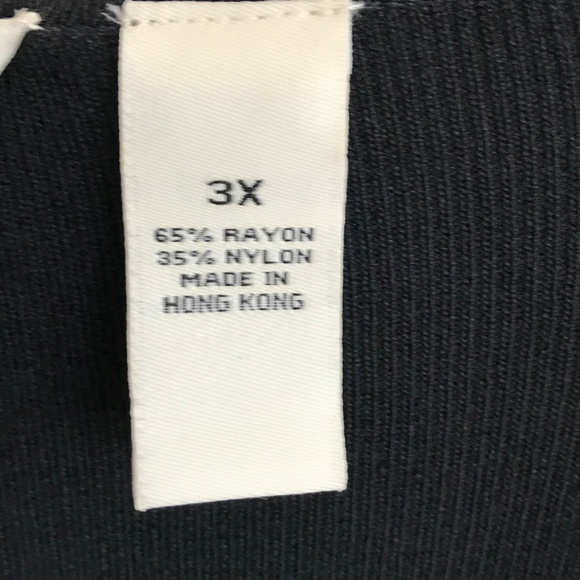 FRENCH LAUNDRY Ribbed Knit Sweater Lightweight Top Black Women’s Plus Size 3X - Picture 7 of 16